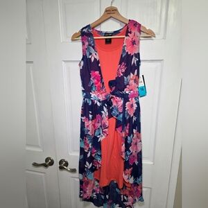 Paper Doll Sleeveless Floral High-Low Dress- Girls Size 16 NWT